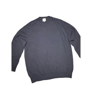 “G” Sweater Size M Navy 100% Cashmere Made in Italy